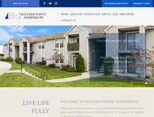 Tablet Screenshot of boulderpointeapartments.com